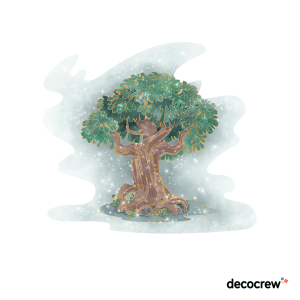 Painted Fairy Tree 1 with Ambience Wall Sticker