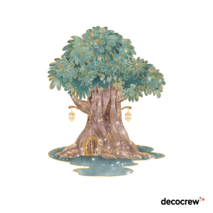 Painted Fairy Tree 2 Wall Sticker