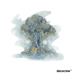Painted Fairy Tree 3 with Ambience Wall Sticker