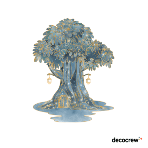 Painted Fairy Tree 3 Wall Sticker