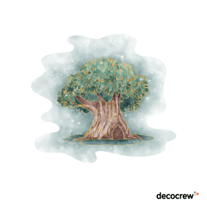 Painted Fairy Tree 6 with Ambience Wall Sticker