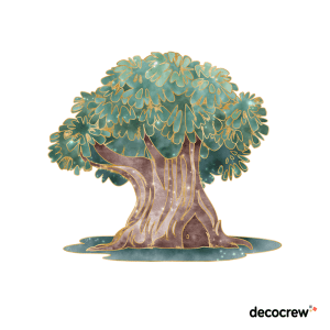 Painted Fairy Tree 6 Wall Sticker